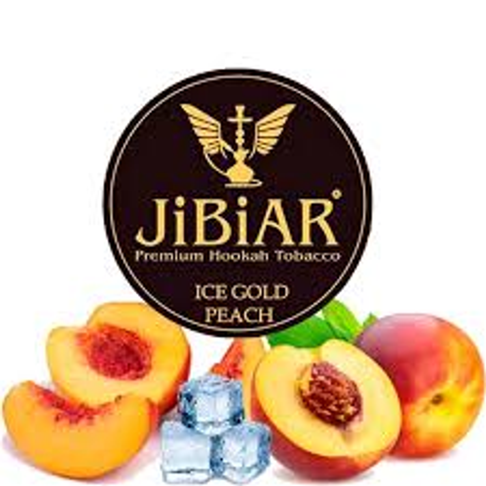Табак Jibiar Ice Gold Peach (Джибиар Лед Персик) 250г (Изготовлен в 2019)