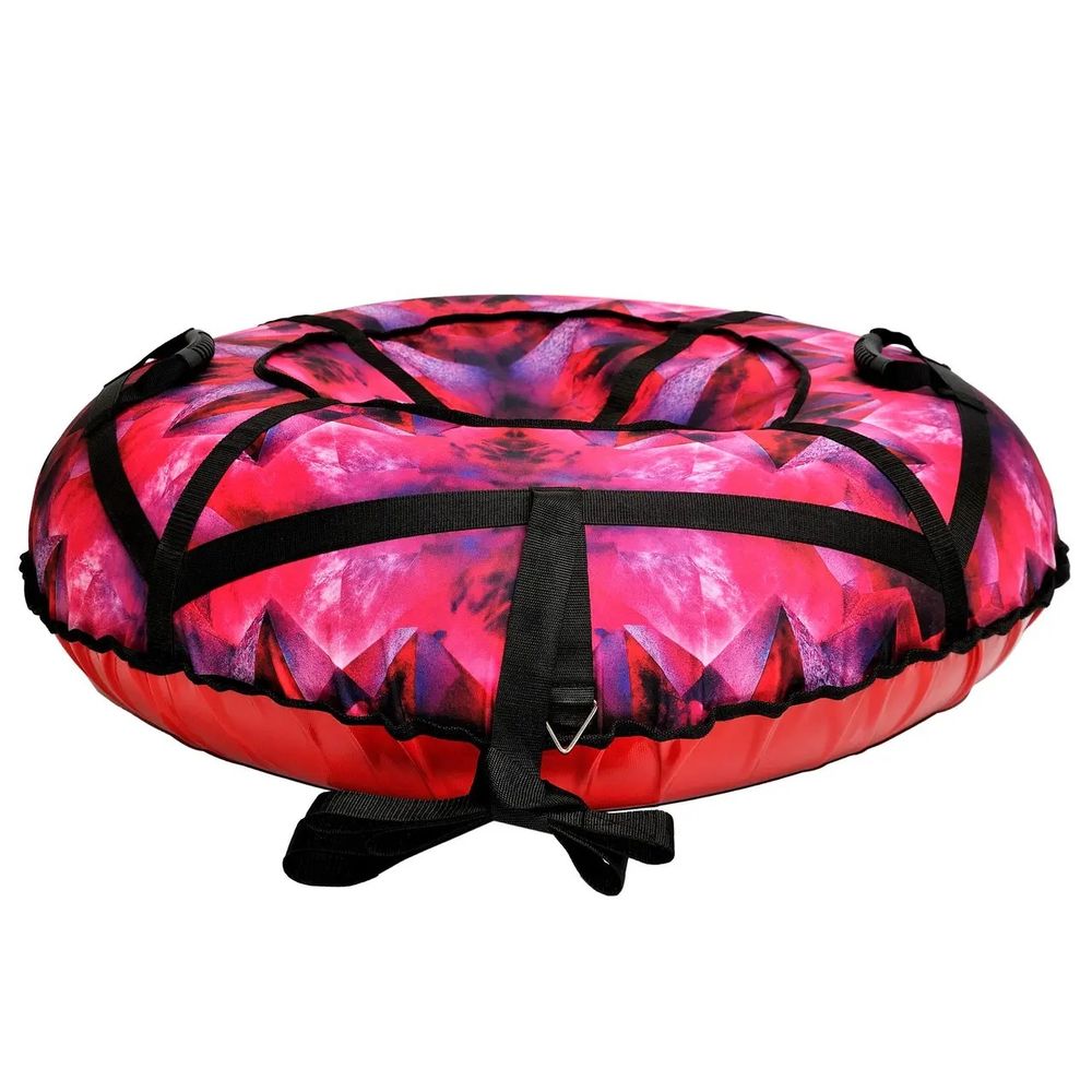 Надувные санки-ватрушки "Розовый кристалл" диаметр 100 см. (Оксфорд, ПВХ)