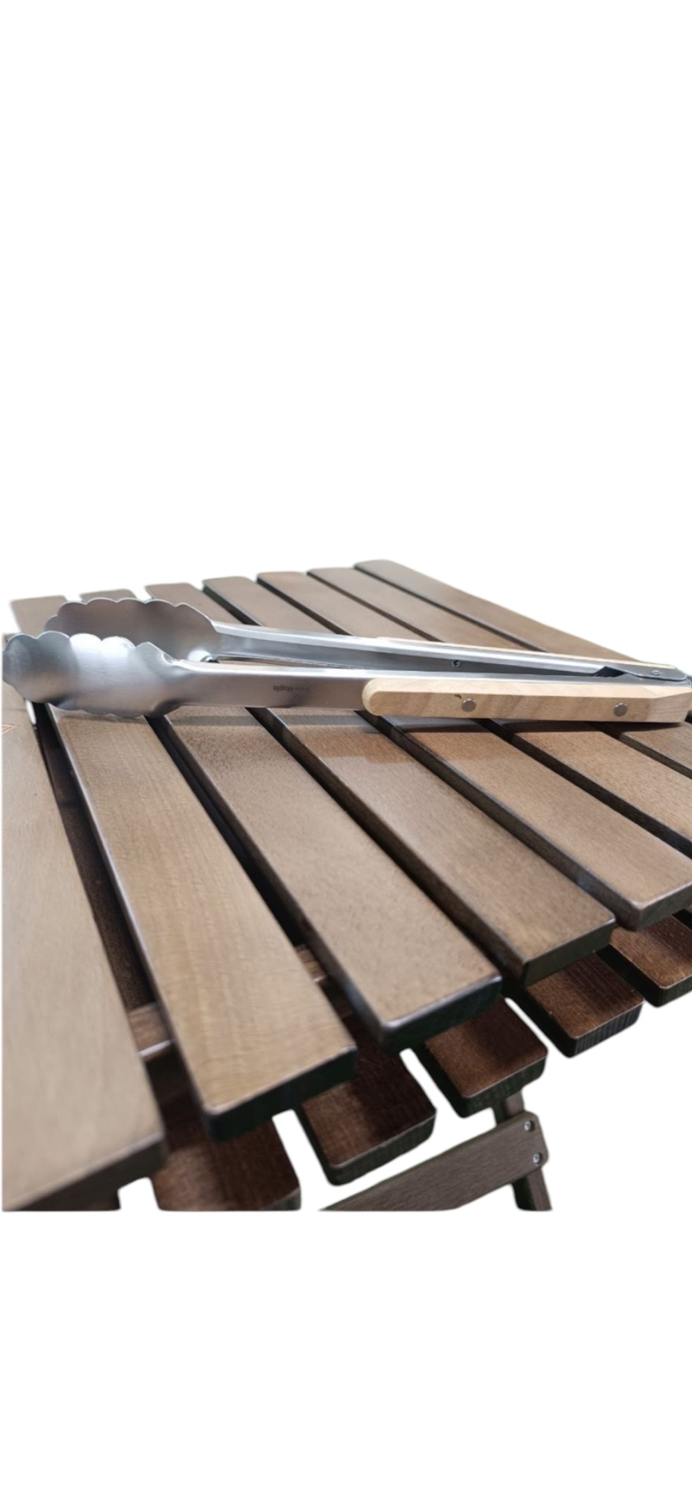 Щипцы для барбекю с деревянной ручкой