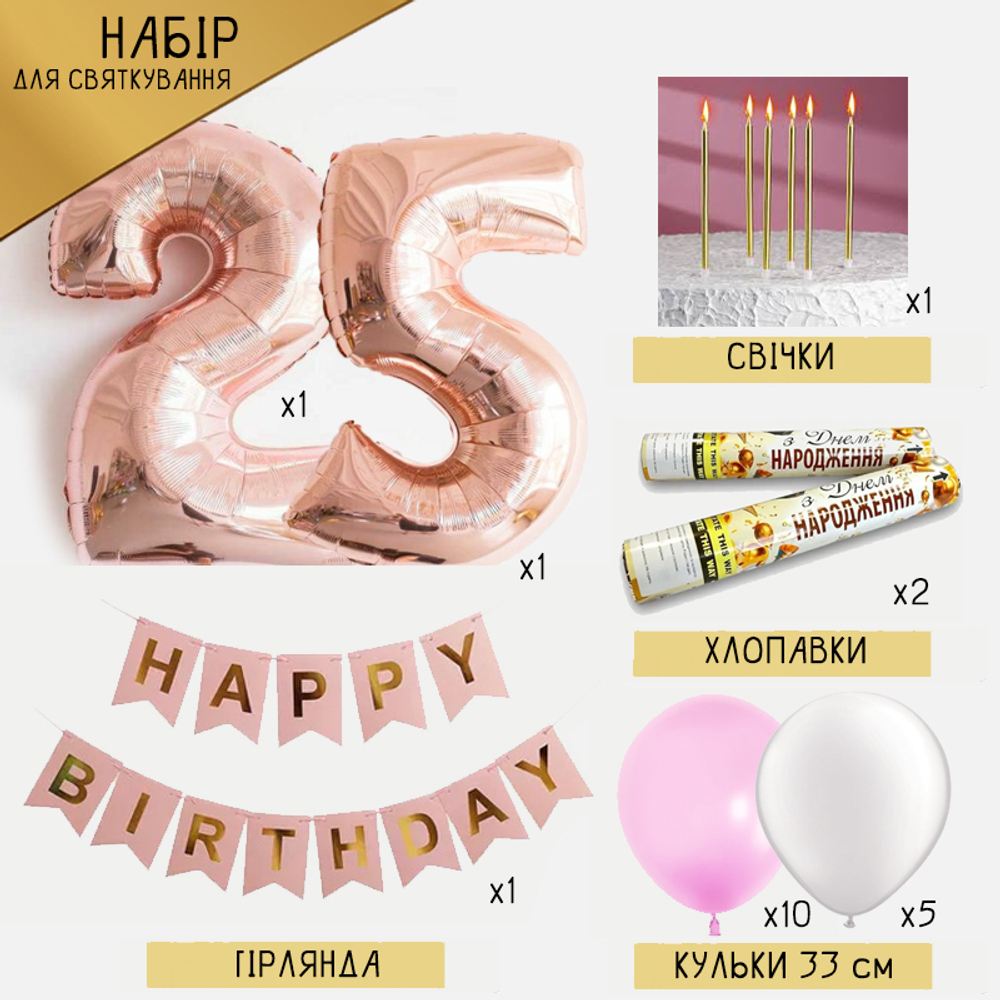 Набор на день рождения 25 лет