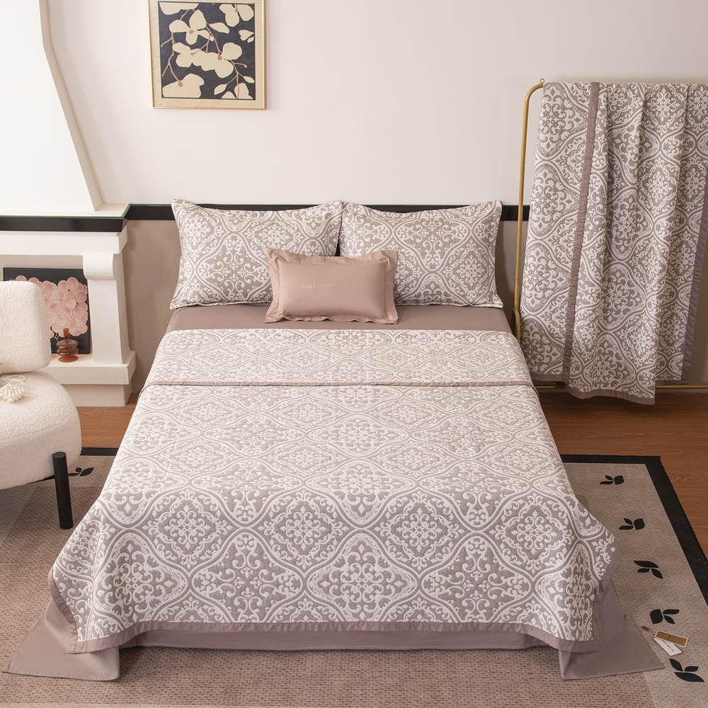 Комплект постельного белья Сатин Aurora Veil с Покрывалом AV004