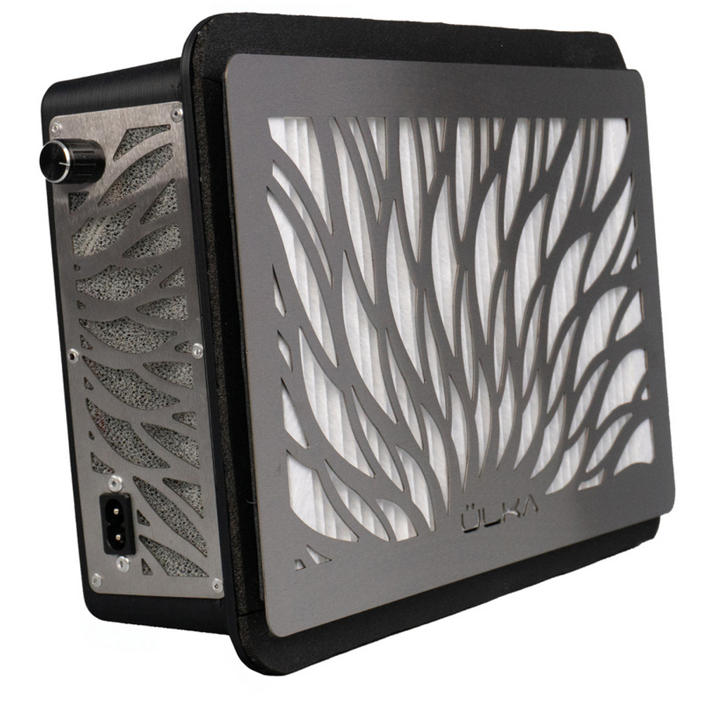 Вытяжка для маникюра врезная Ulka Tornado, цвет черный (сетка металлик)