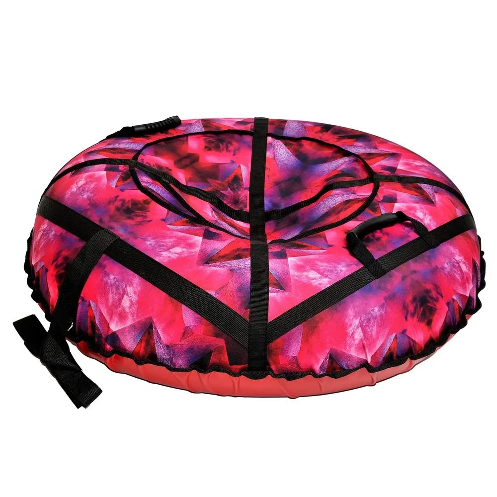 Надувные санки-ватрушки "Розовый кристалл" диаметр 100 см. (Оксфорд, ПВХ)