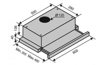 Витяжка VENTOLUX GARDA 60 INOX (620) BK GLASS