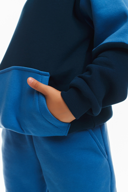 Детский спортивный утепленный костюм Kindamor Cozy Champion Blue/Dark Blue, флис для мальчика