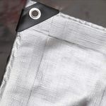 Тент 6х10 от дождя и снега 200г./м2 (серый) тарпаулиновый. Усиленные края.