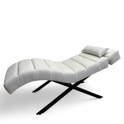 Анатомічна кушетка Mark 555-02 з підголовником та поперечною прошивкою для лашмейкерів та бровістів