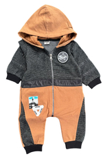 Дитячий комбінезон-ромпер з капюшоном «Star», тринитка (футер) з начосом, ТМ Soso Baby