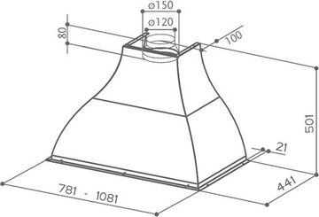 Витяжка FABER WEST 90 WH SC H-EP