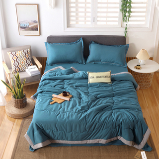 Комплект постельного белья Однотонный Сатин с Одеялом FB005