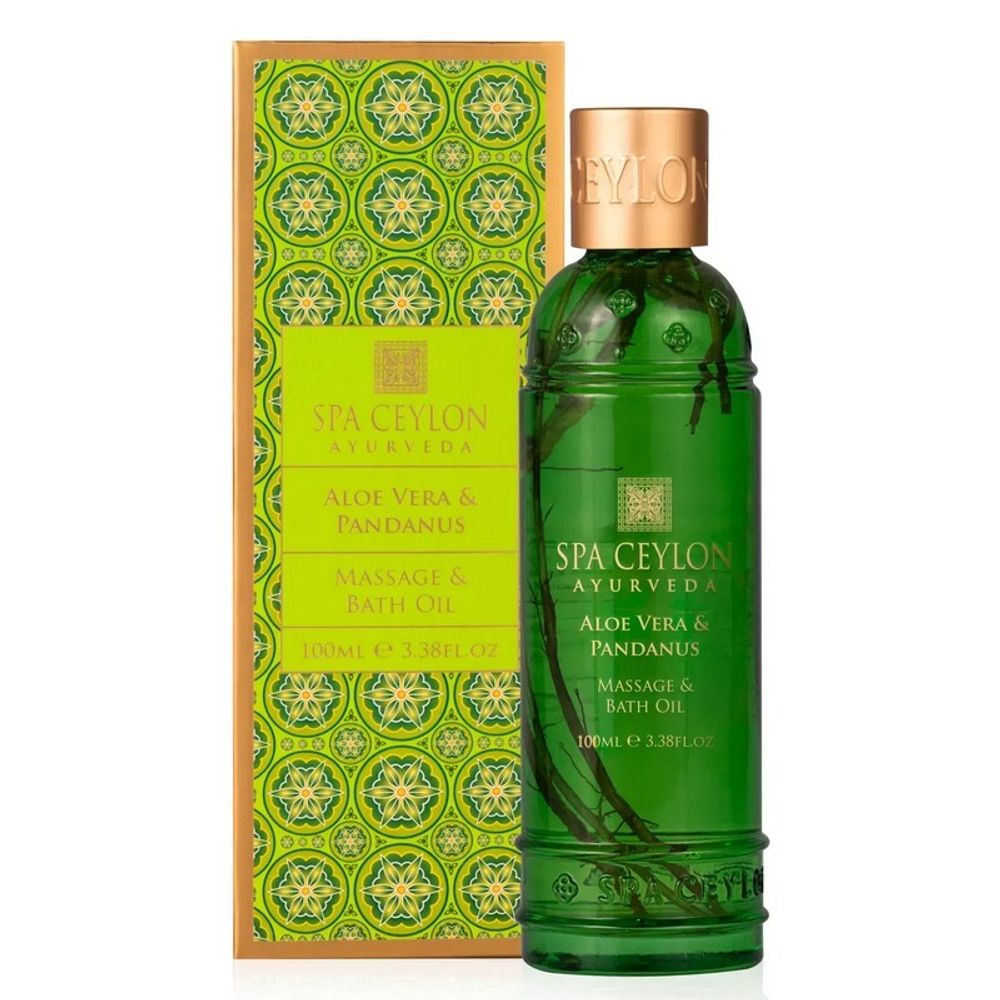 Олія для масажу та прийняття ванни Алоє віра та панданус 100 мл, SPA Ceylon
