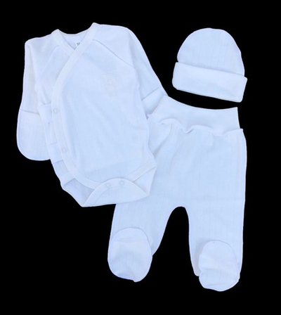 Комплект 3в1: боді, повзунки, шапочка "Стиль", інтерлок ТМ "UA" (56 см)