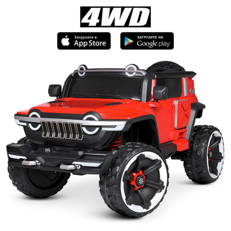 Дитячий електромобіль джип 4WD 140W Bambi M 4863EBLR