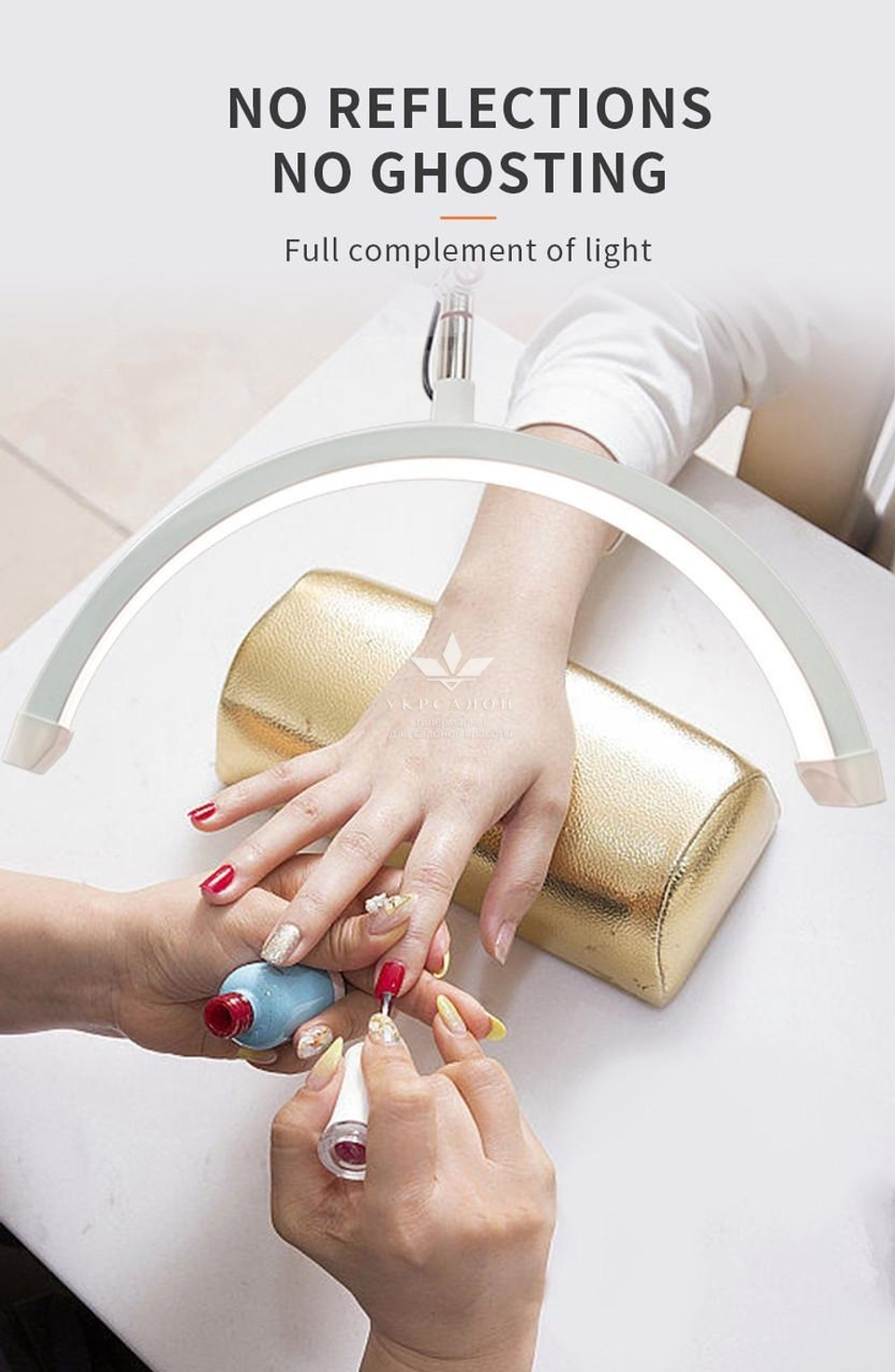 Бестеневая Led лампа для бьюти мастера универсальная HD-M2X 20W диск white