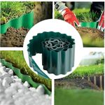 Бордюрная лента садовая, волнистая, 20см х 9м зеленая