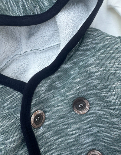 Костюм 3в1: кофта з капюшоном, штани, реглан "Repeat", трьохнитка з начосом, бавовна TM "Kidex's"